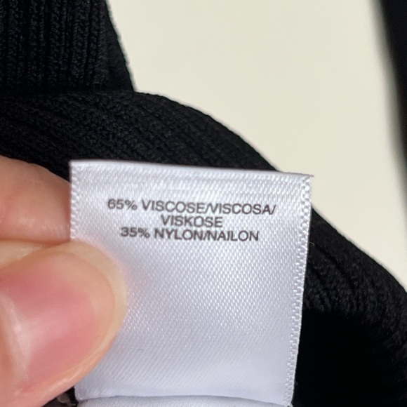 Rachel Roy Womens Cutout Pullover Black Sweater Ribbed Knit Small Preppy Noir - Picture 9 of 13